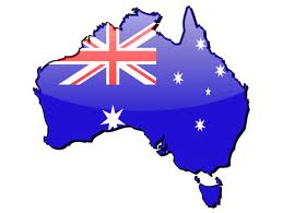 bandiera e mappa australiana