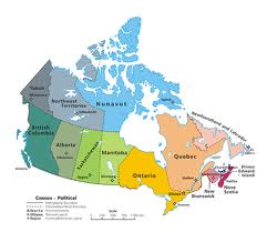 mappa del Canada