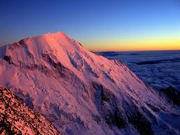 tramonto sul Montebianco