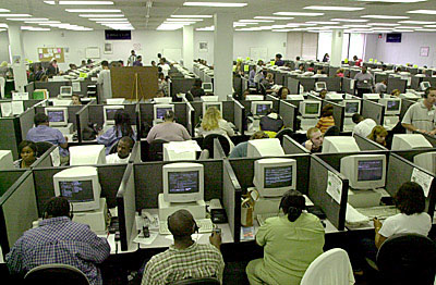 sala di un call center