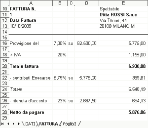 Contenuto obbligatorio minimo fattura fiscale