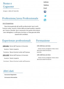 curriculum vitae formato europeo 2013 da scaricare