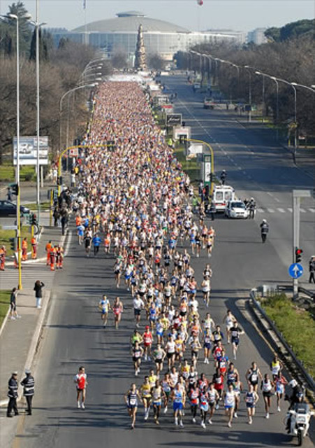 Roma, maratonina