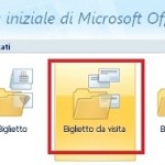 Biglietti da visita Microsoft Office